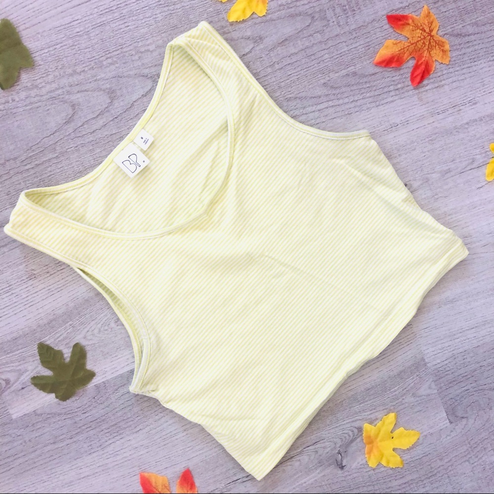 BP Striped Green Tank Crop Top
